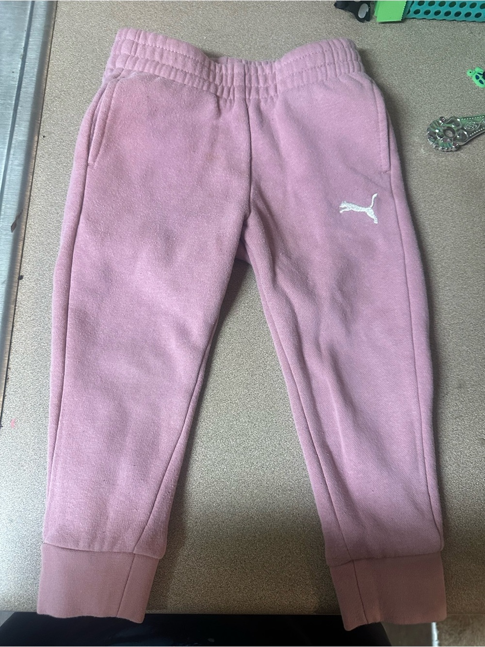 Puma Kids Dusty Pink Fleece Joggers
